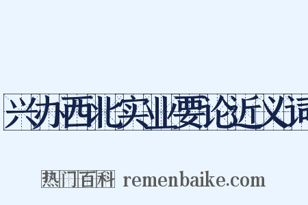 兴办西北实业要论近义词是什么意思的图片